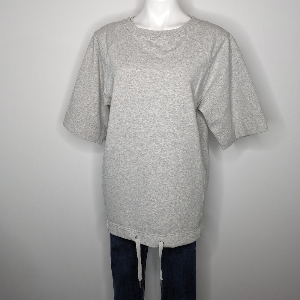Lululemon grey short sleeve drawstring waist sweatshirt 4